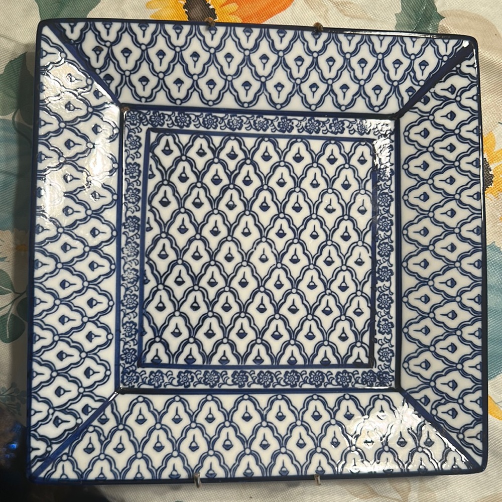 Vintage Blue and white collector plate